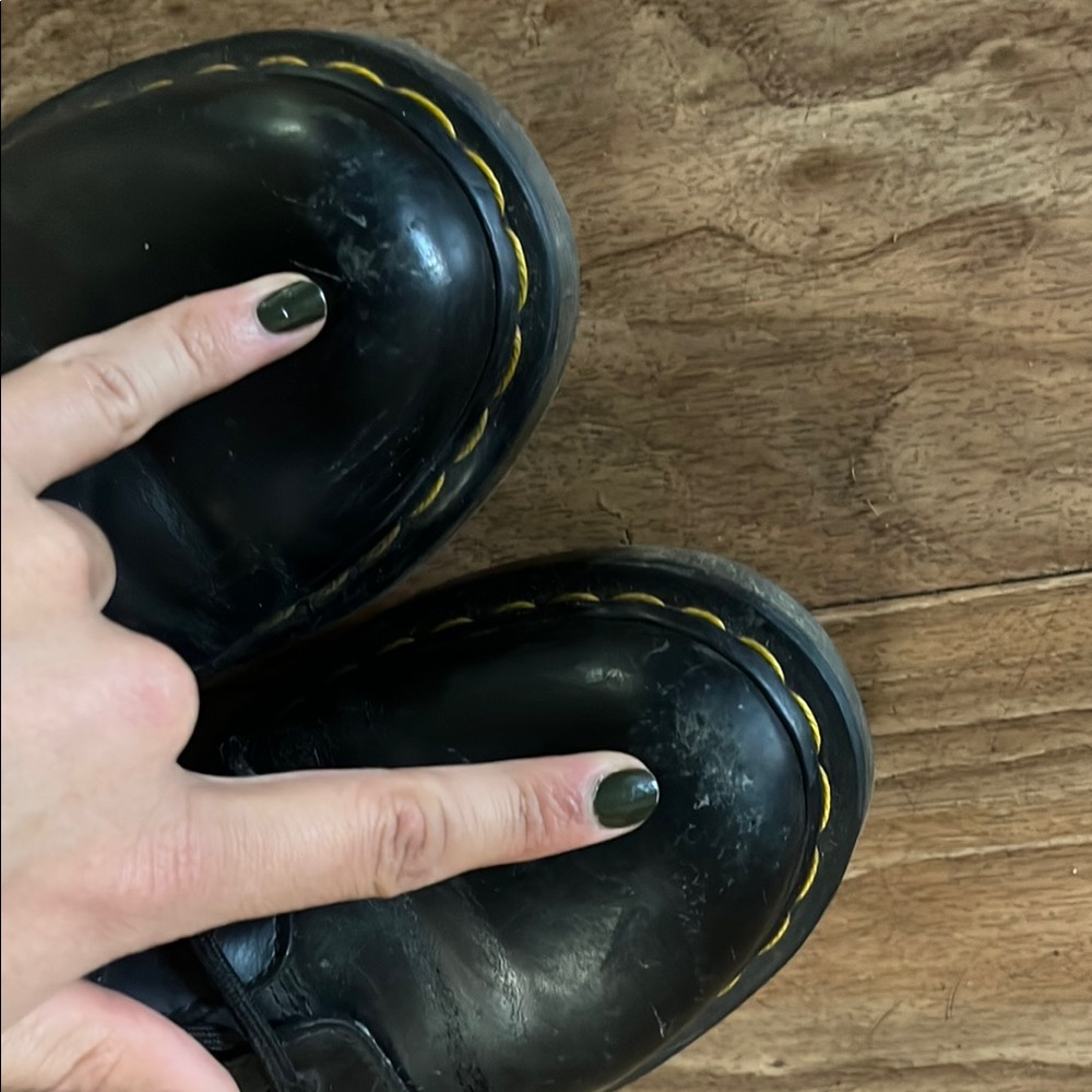 Vintage Dr. Martens Black Leather Boots - Picture 6 of 8